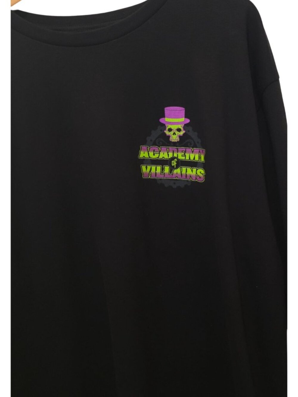NWT Universal Studios Halloween Horror Nights Academy Of Villains Black Shirt XL - Picture 5 of 9